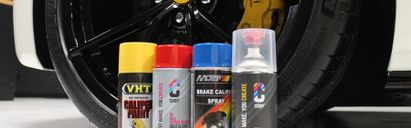 Tintas em spray para pintar as pinças de travão