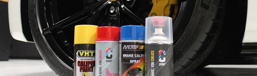Tintas em spray para pintar as pinças de travão
