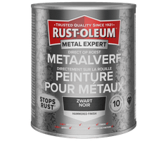 Rust-Oleum Metal Expert Direct On Rust Hammer Paint Black 750ml