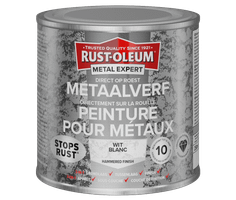 Rust-Oleum Metal Expert Direct On Rust Hammer Paint White 250ml