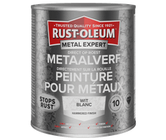 Rust-Oleum Metal Expert Direct On Rust Hammer Paint White 750ml