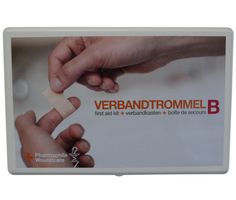 Erste Hilfe B Betriebsverbandkasten Weiß mit Wandhalterung