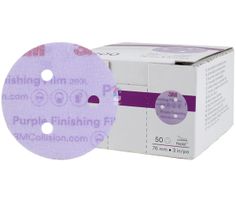 3M 260L+ Purple Micro Finishing Film Abrasive Disc 75mm - 50 pieces