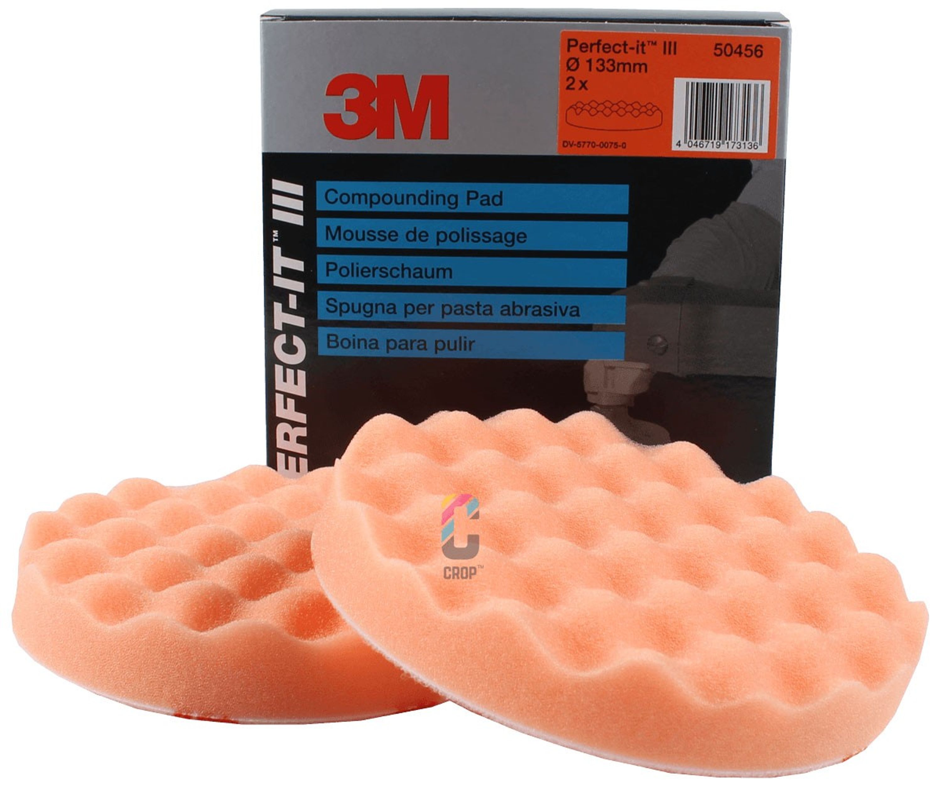 Perfect-It 3M 33285 - Tampone in Schiuma per lucidatura, 15,2 cm, Colore: Nero