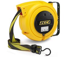 ZECA 4801 Automatikspule mit Absperrband Schwarz/Gelb 20 Meter