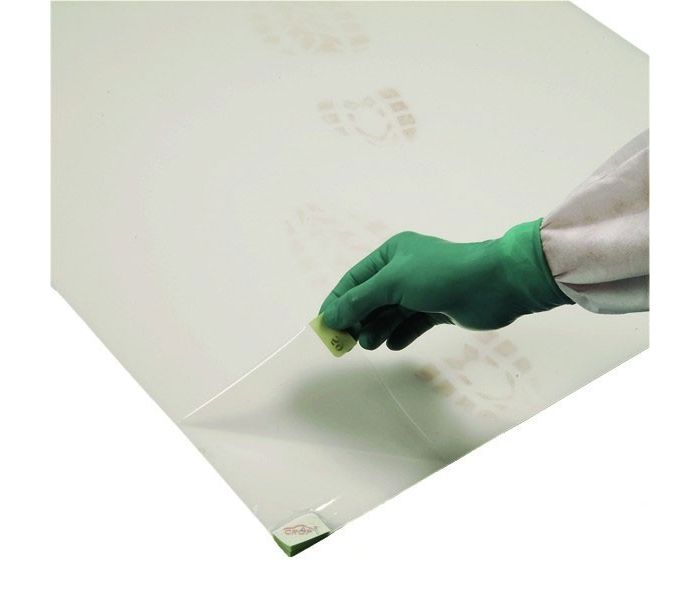sourcing map 10 stuks zelfklevende vloermatten, 61 x 91 cm, polyethyleenkleefmatten, verzamelen van vuil en stof, voor cleanroom, magazijn, laboratorium, wit