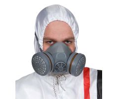 COLAD Atemschutzmaske / Lackiermaske mit Aktivkohlefilter inkl. Kunststoffbox und extra Filtern