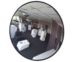 Wypukłe lustro okrągłe wewnętrzne ø 600 mm pole widzenia 10  metrów