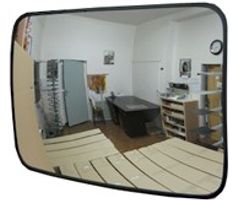 Wypukłe lustro prostokątne wewnętrzne 600x800 mm pole widzenia 12 metrów