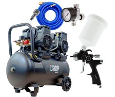 CROP Professionnelle Compresseur et Pistolet à Peinture - Kit Complet