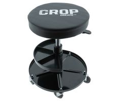 CROP Taburete de Taller con Ruedas y asiento redondo