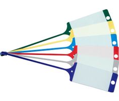 FIX Llaveros de plástico con tira de inserción - 100 unidades