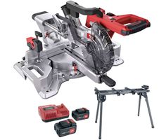 FLEX SMS 190 18.0-EC Akku-Gehrungssäge + Gestell & 18-Volt-Akkus + Schnellladegerät