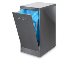 Hamach Edelstahl-Abfallbehälter 250 Liter