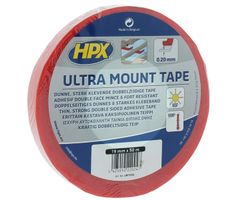 HPX Ultra Dun Dubbelzijdig Tape TRANSPARANT 19mm - 50 meter