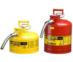 JUSTRITE AccuFlow Sicherheitskanister für brennbare Stoffe mit Flexiblem Metallschlauch