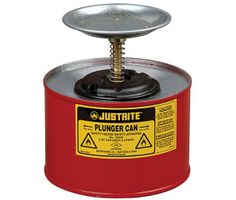 JUSTRITE Tanica Di Sicurezza Con Stantuffo Per Liquidi Infiammabili - Rosso 2lt