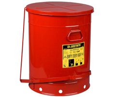 JUSTRITE Cestino Dei Rifiuti Ignifugo - Rosso 80 lt