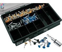 Kennzeichen Diebstahlschutz selbstbohrende Schrauben - Sortimentbox 200 Stück