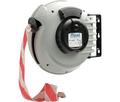 MAVEL Roll Compact Avvolgitore Nastro Delimitazione - Rosso e Bianco 20 Metri