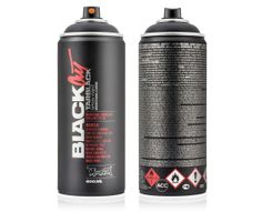 Peinture noire mate - BLACKOUT de MONTANA -  aérosol 400ml