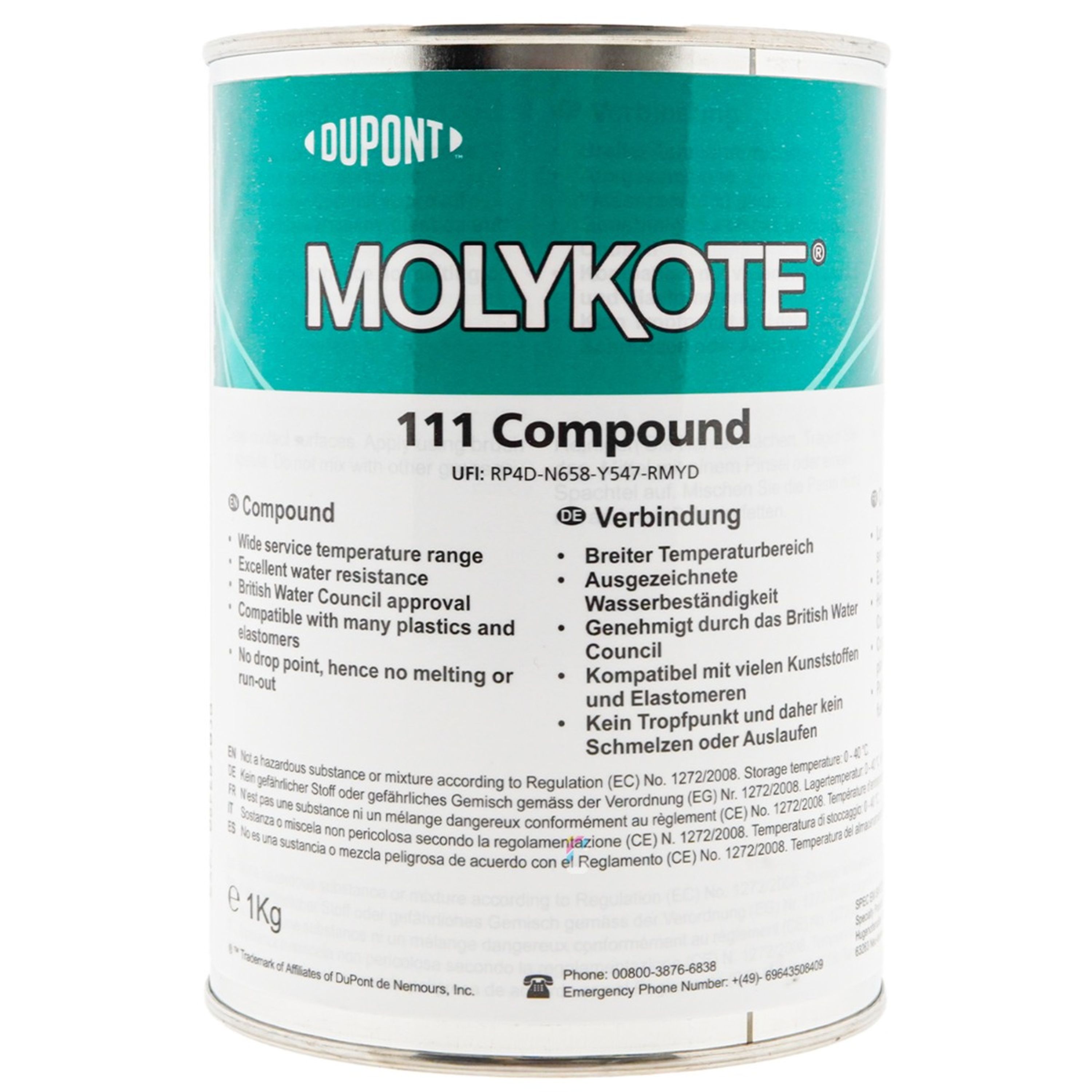 Molykote 111 Compound O-ring and Valve Lubricant 14.1 oz. Cartridges (400g) 20 Pieces | Grease