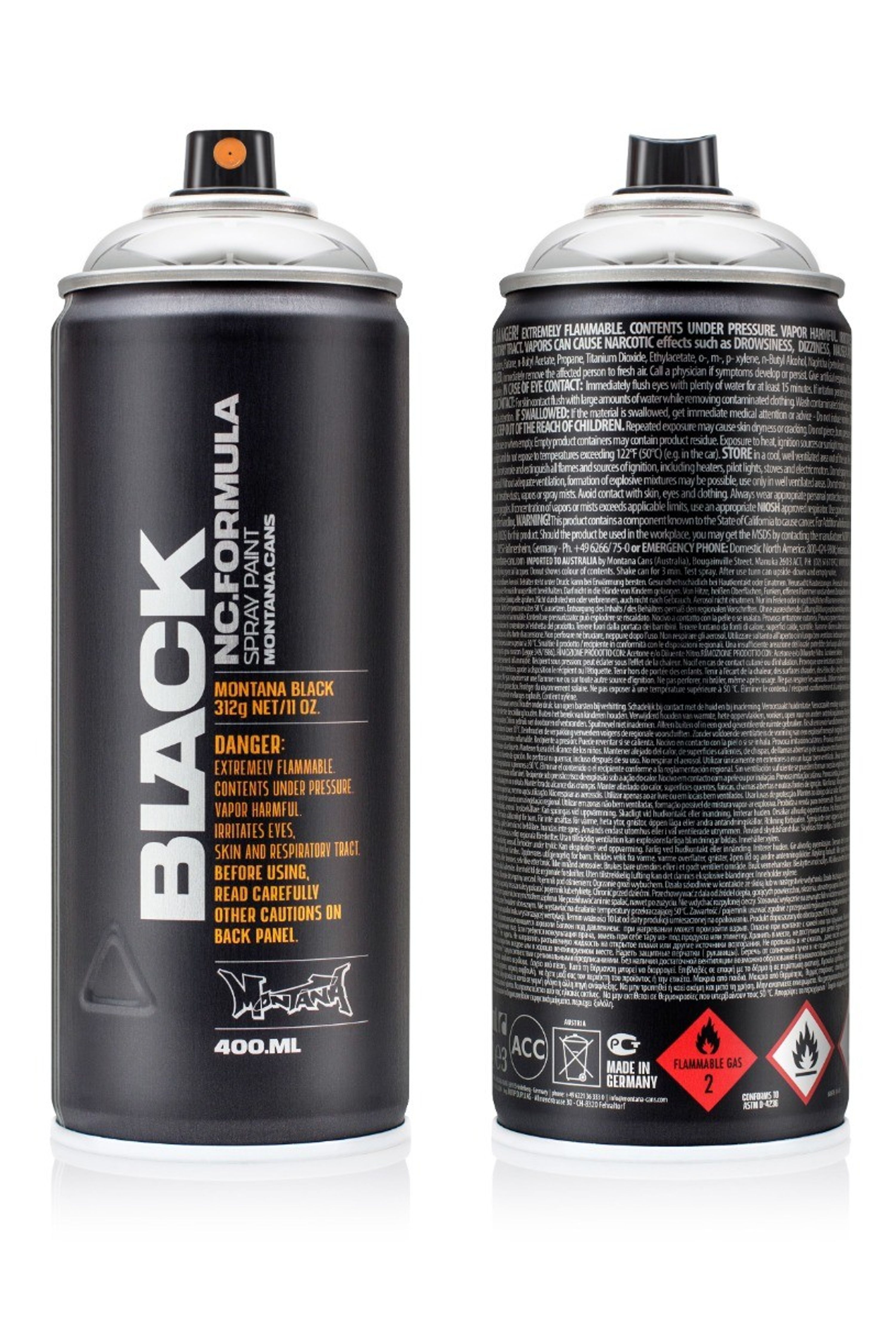 Buy Montana BLACK Silverchrome Spray paint 400ml? - CROP