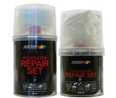 MoTip 2K Polyester Repair Set with Fibreglass mat + Hardener