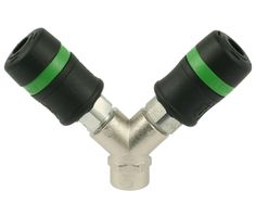 Prevost ESG Twin Coupler 8mm - Green Push Button