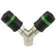 Prevost ESG Twin Coupler 8mm - Green Push Button