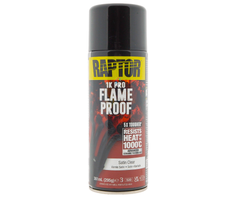 Raptor Flameproof VERNIS TRANSPARENT SATINE résistant à la chaleur en spray de 400 ml
