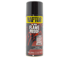 Raptor Flameproof - Heat Resistant Paint BLACK MAT spray 400ml