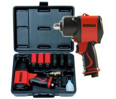 RODAC RC2780BC Llave de impacto Twin Hammer con puntas de potencia 1/2" en maletín