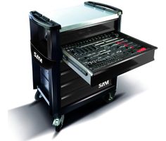 RODAC Wypełniony Wózek Narzędziowy 239-częściowy + Klucz Udarowy i Dynamometryczny