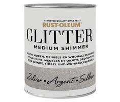 Rust-Oleum Glitter Medium Shimmer Zilver - Farba Brokatowa Srebrna 750ml