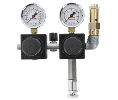 SATA Dual Pressure Regulator with Pressure Gauge and Safety Valve