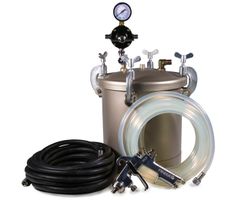 Pressure Vessel with Spray Gun, Fluid Hose and Air Hose - 10 Litre