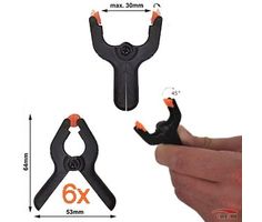 Zestaw zacisków sprężnowych 64 mm - 6-częściowy