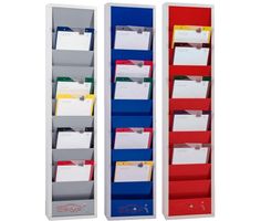 Tablero de planificación de órdenes de trabajo METAL con 1 fila y 10 ranuras - 3 Colores