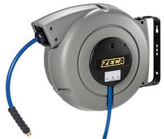 ZECA 805 Automatische Slanghaspel Zilver 10+1 meter 12,5mm