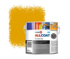 Zinsser Allcoat Exterior Muurverf RAL 1006 Maisgeel - 2,5 liter