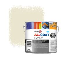 Zinsser Allcoat Exterior Muurverf RAL 1013 Parelwit - 2,5 liter