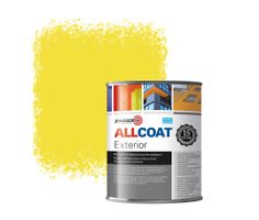 Zinsser Allcoat Exterior Wall Paint RAL 1018 Zinc yellow - 1 liter