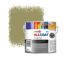Zinsser Allcoat Exterior Muurverf RAL 1020 Olijfgeel - 2,5 liter