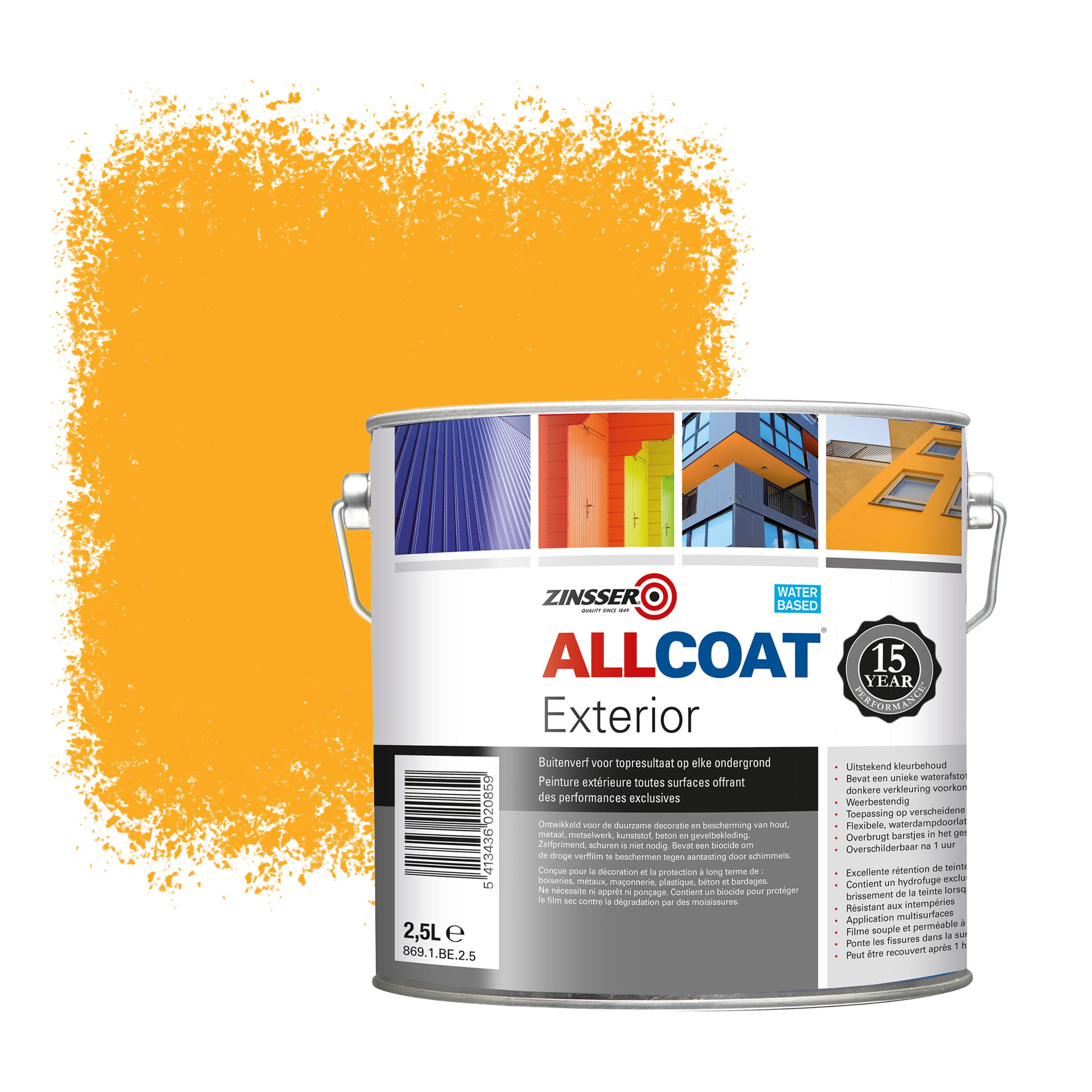 ¿Comprar Zinsser Allcoat Pintura Exterior para Paredes RAL 1033 ...