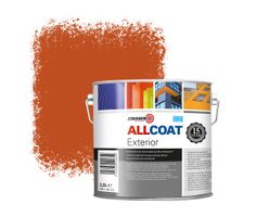 Zinsser Allcoat Exterior Muurverf RAL 2001 Roodoranje - 2,5 liter