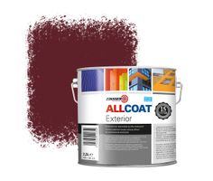 Zinsser Allcoat Exterior Muurverf RAL 3005 Wijnrood - 2,5 liter