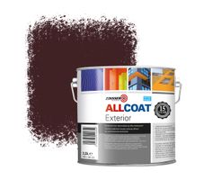 Zinsser Allcoat Exterior Muurverf RAL 3007 Zwartrood - 2,5 liter