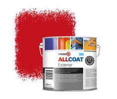 Zinsser Allcoat Exterior Muurverf RAL 3020 Verkeersrood - 2,5 liter