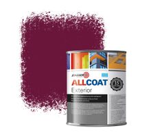 Zinsser Allcoat Exterior Wall Paint RAL 4004 Wijnheiderood - 1 liter